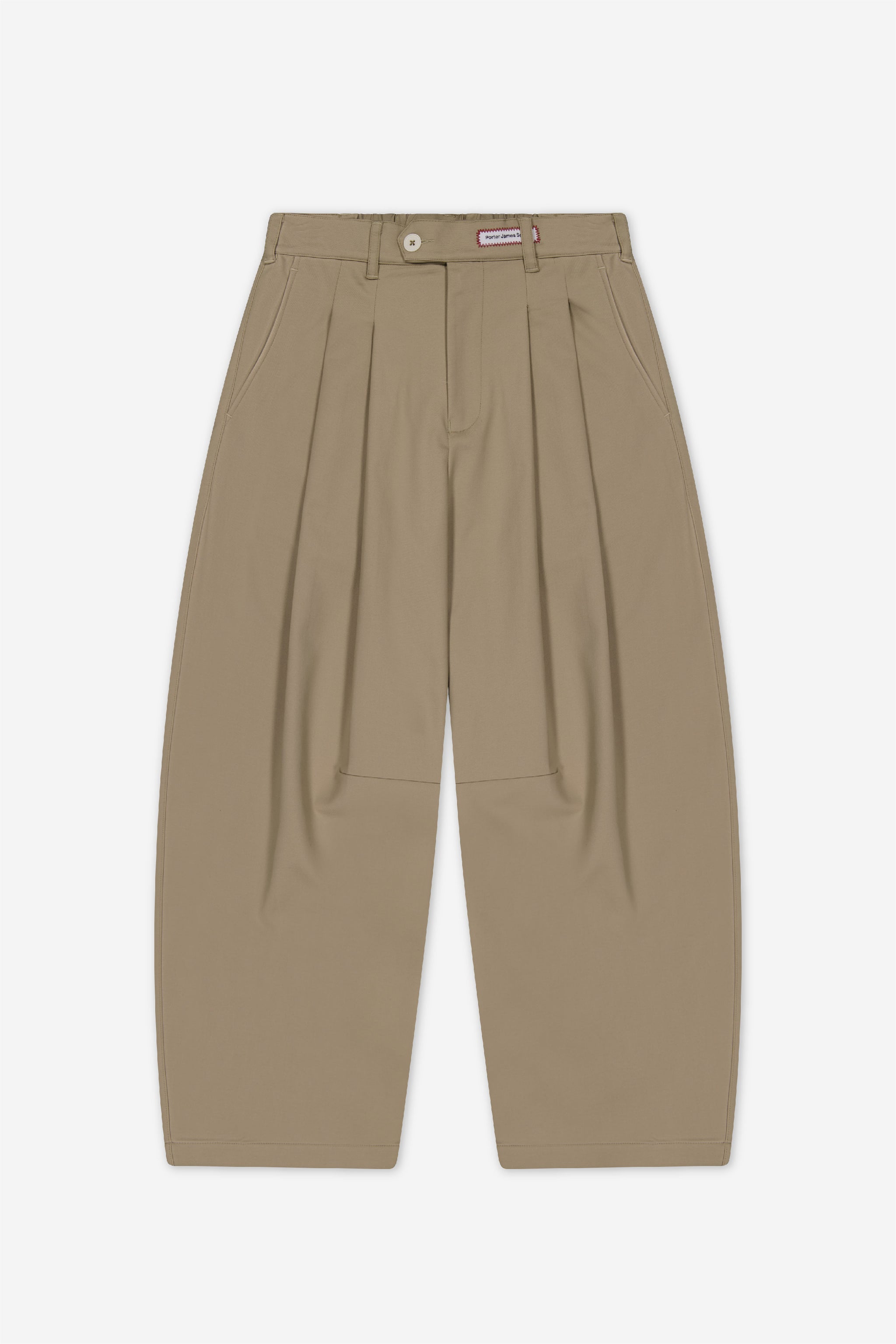 Dart-Knee Pleated Trousers