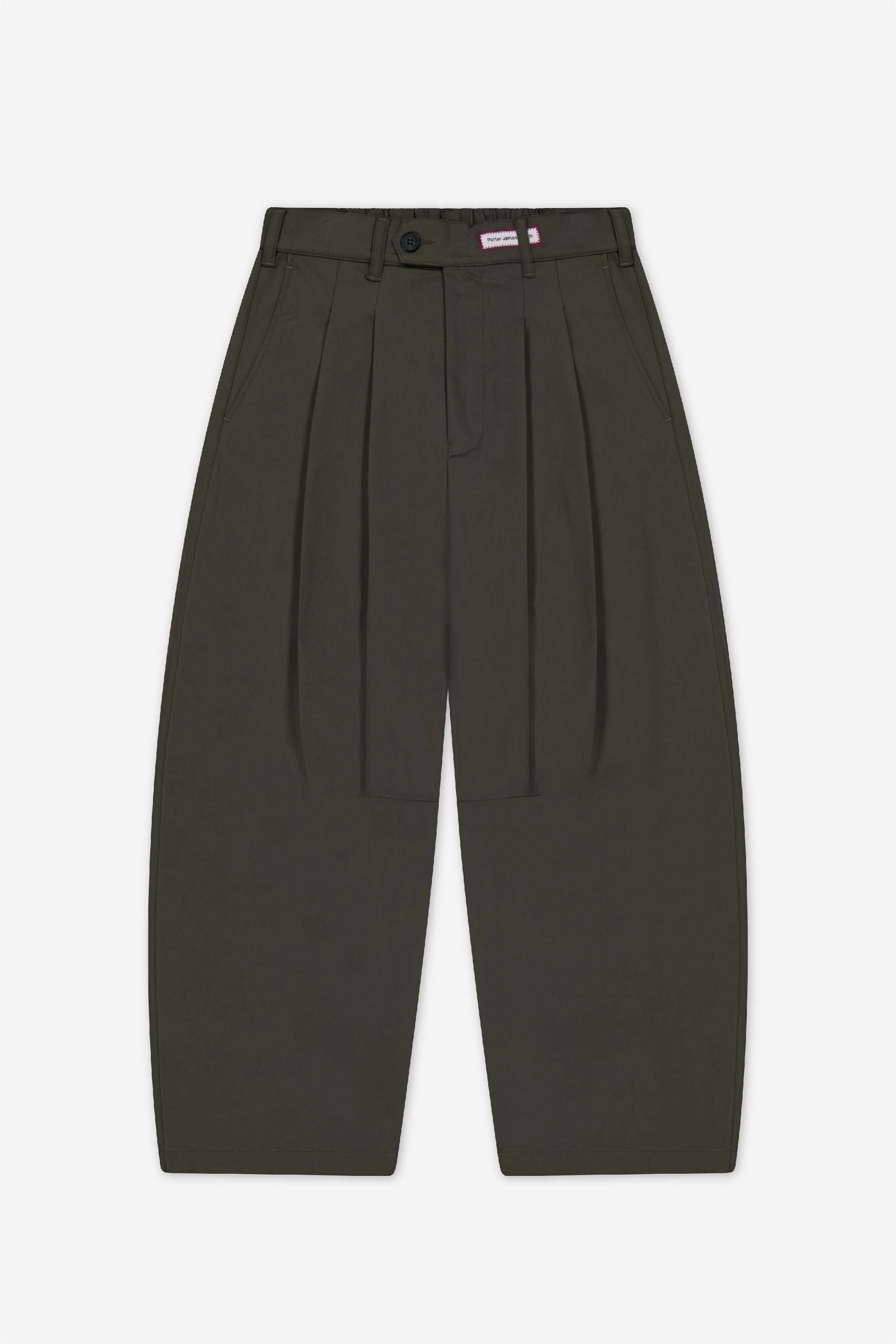 Dart-Knee Pleated Trousers