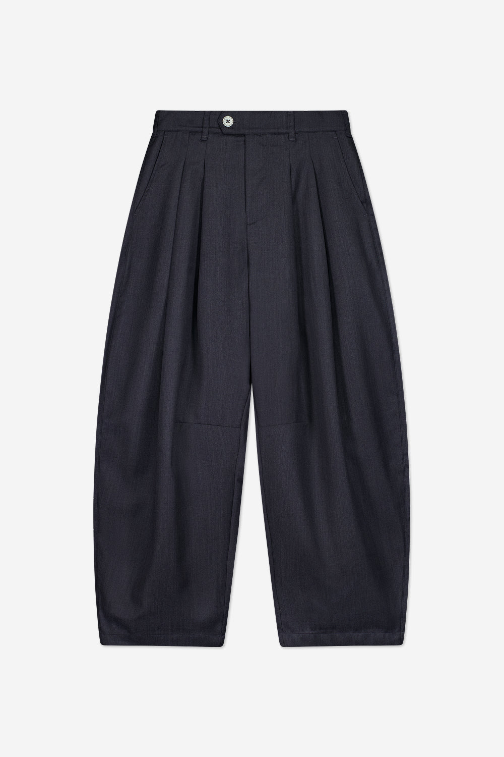 Dart-Knee Pleated Trousers