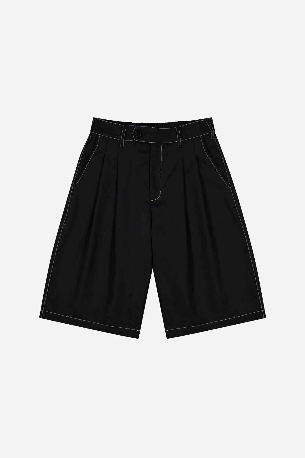 Double-Pleated Shorts