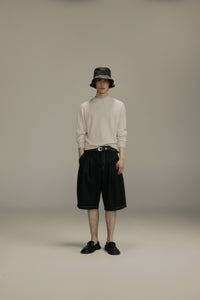 Double-Pleated Shorts