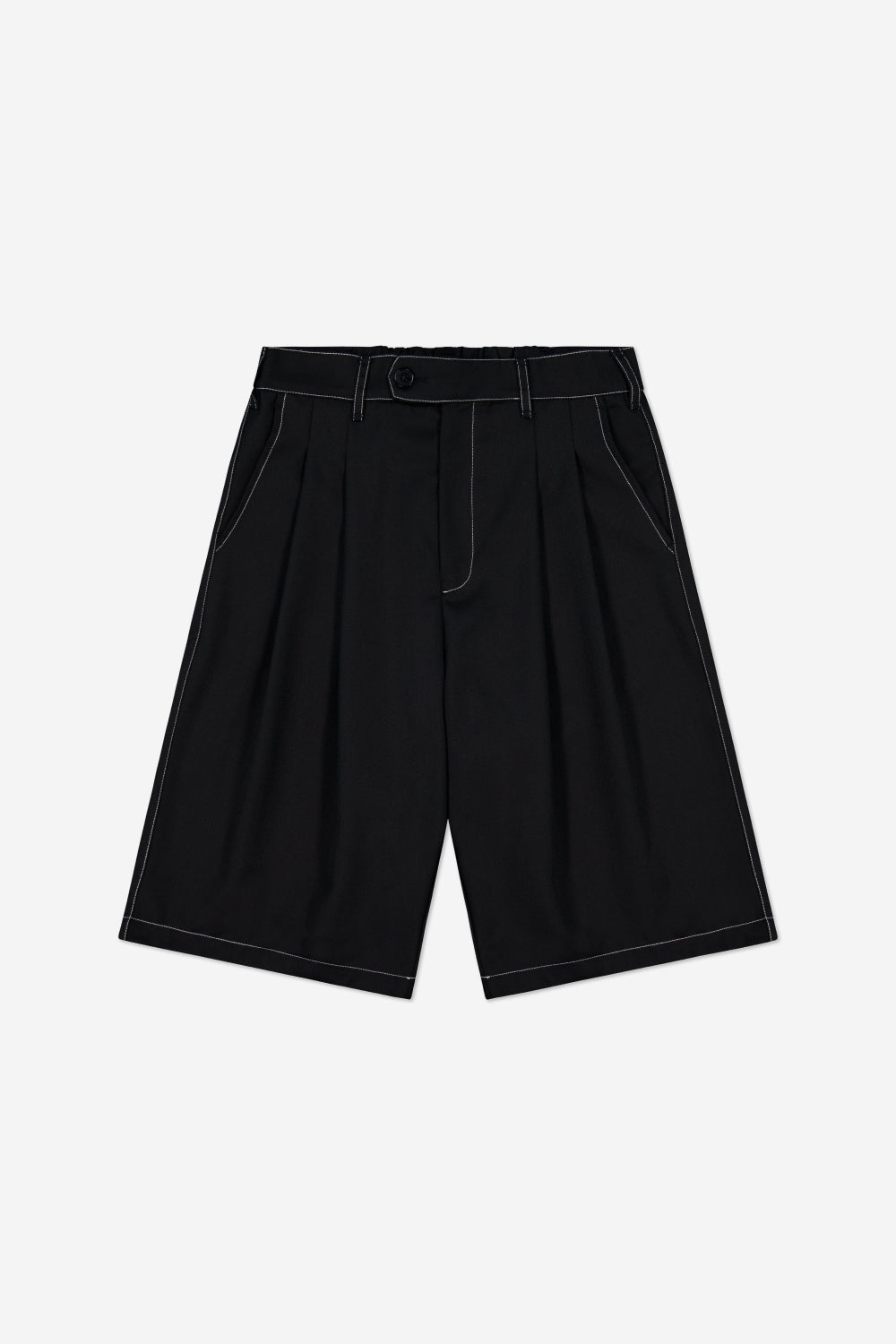 Double-Pleated Shorts