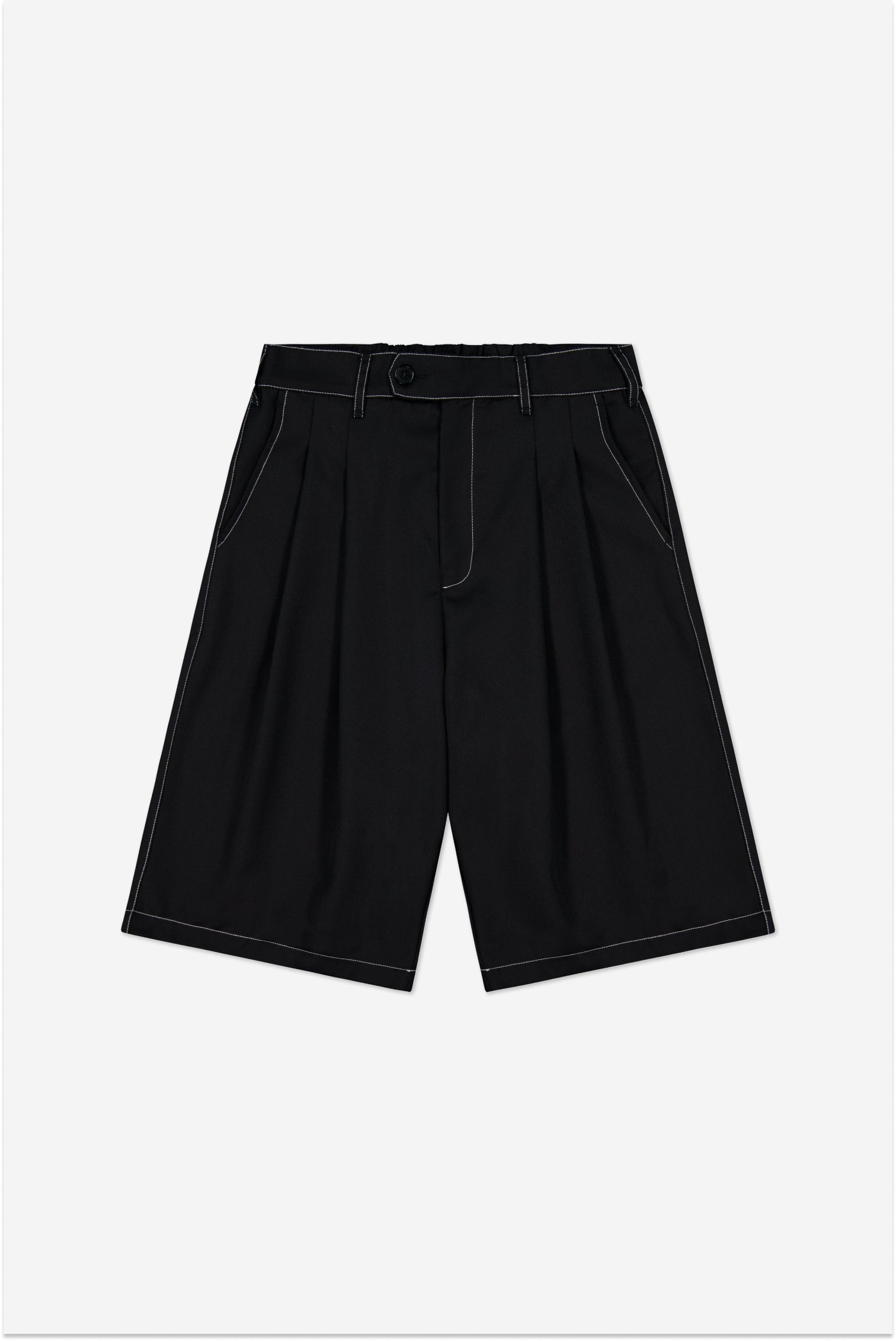 Double-Pleated Shorts