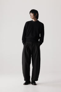 Dart-Knee Pleated Trousers