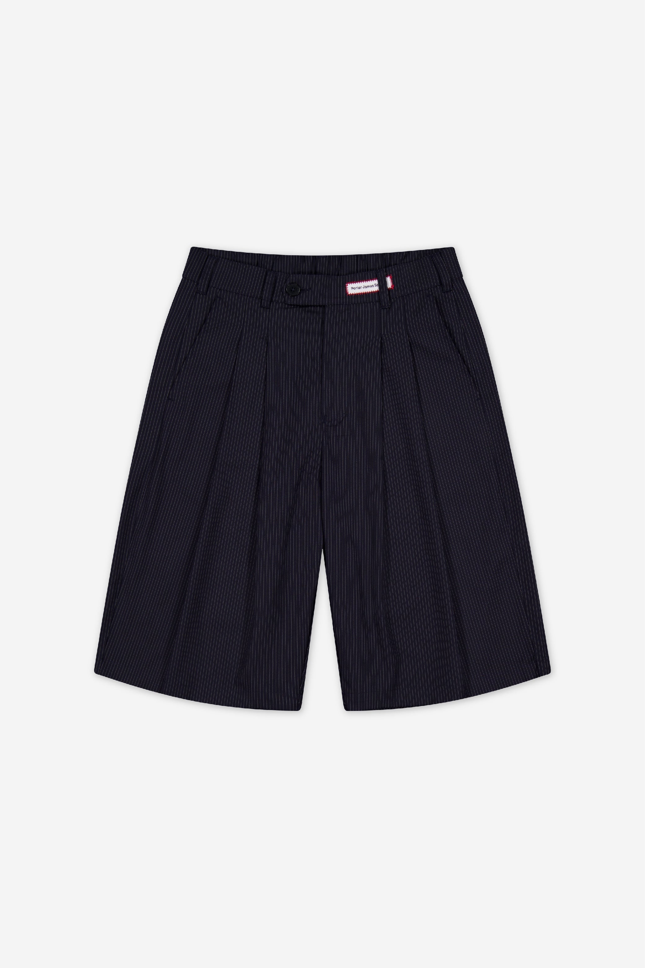 Double-Pleated Shorts