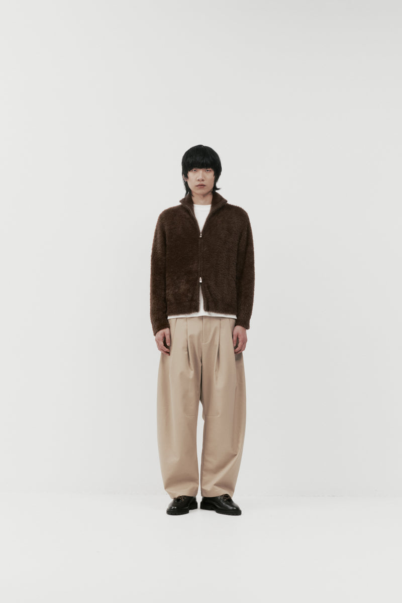 Brushed Knitted Zip-Up