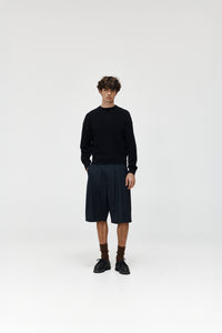 Double-Pleated Shorts