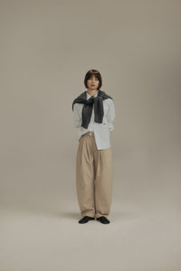 Dart-Knee Pleated Trousers