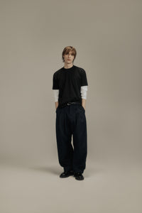 Dart-Knee Pleated Trousers