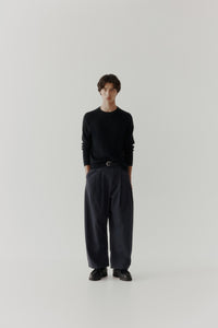 Dart-Knee Pleated Trousers