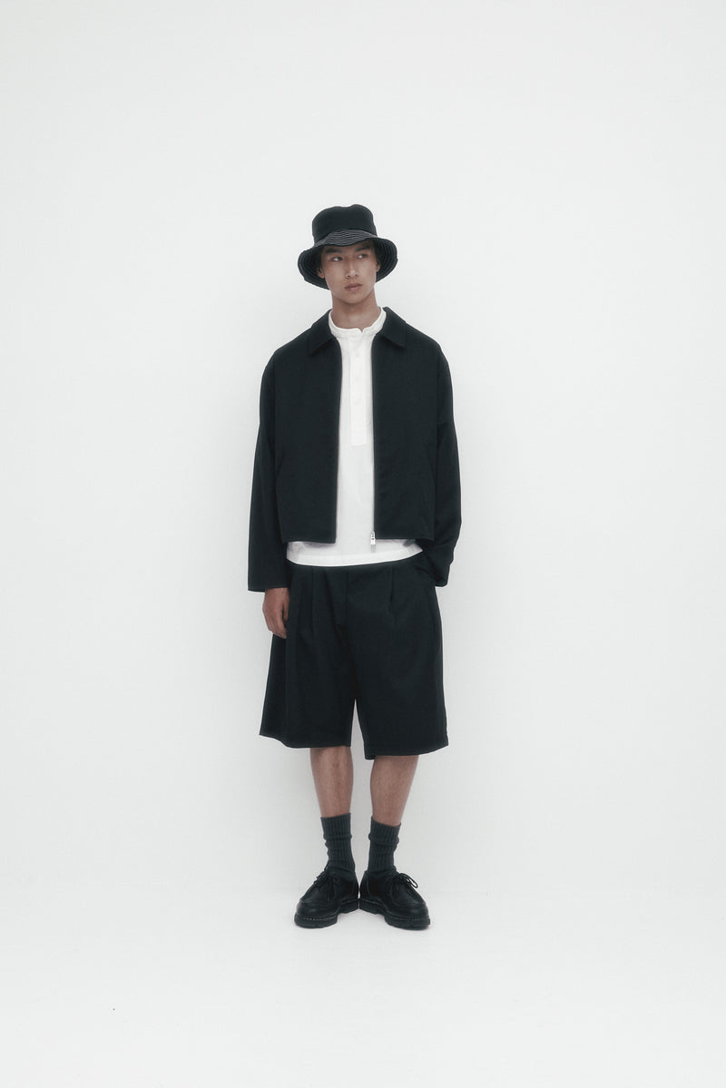 Double-Pleated Shorts