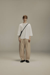 Dart-Knee Pleated Trousers