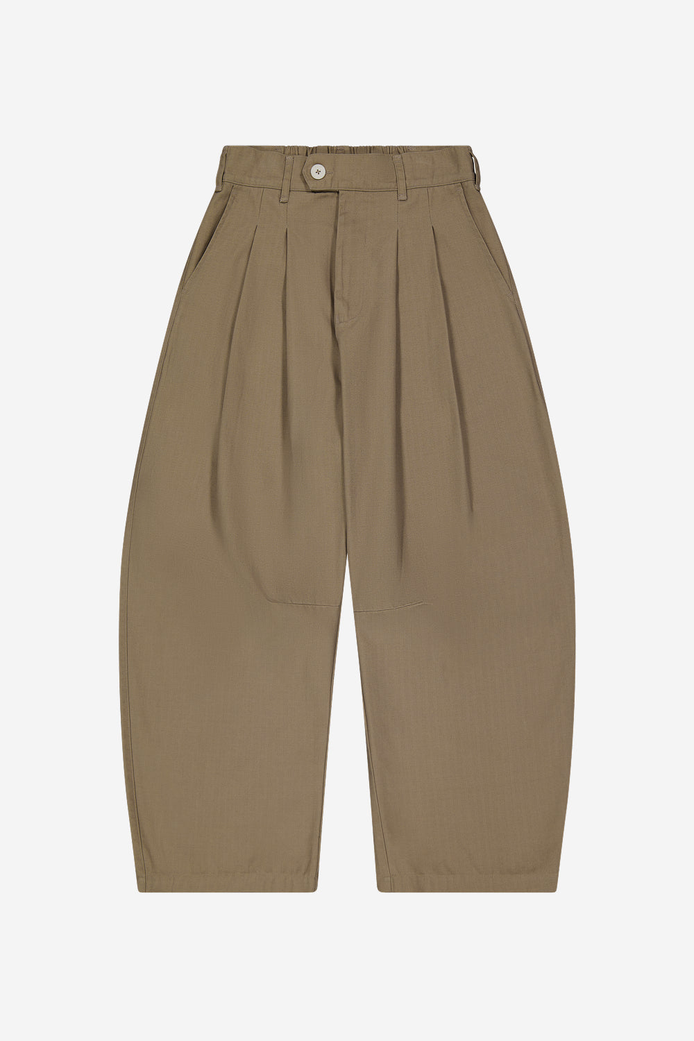 Dart-Knee Pleated Trousers