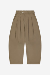 Dart-Knee Pleated Trousers