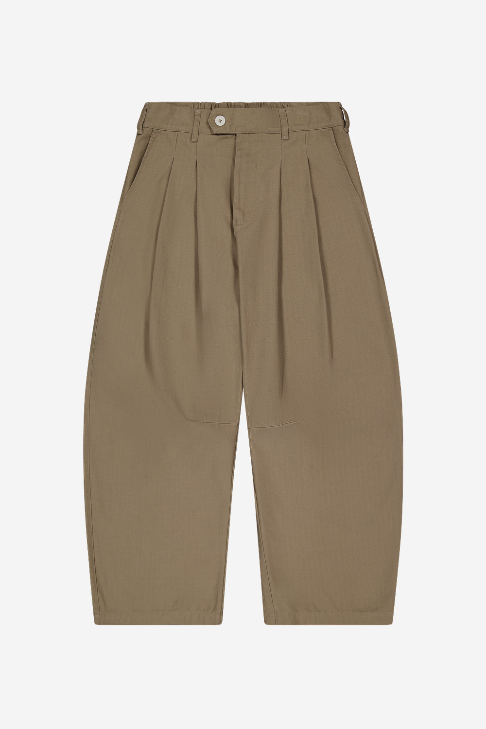 Dart-Knee Pleated Trousers
