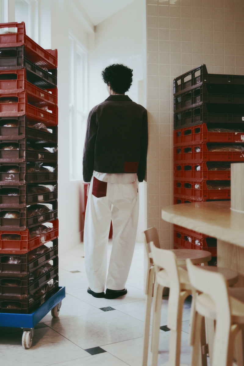 Dart-Knee Pleated Trousers